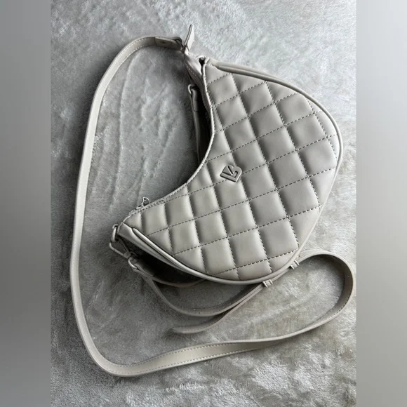 Buffbunny Quilted Crossbody Purse Tan Taupe Neutral Chamomile Wallet Convertible - Picture 3 of 15